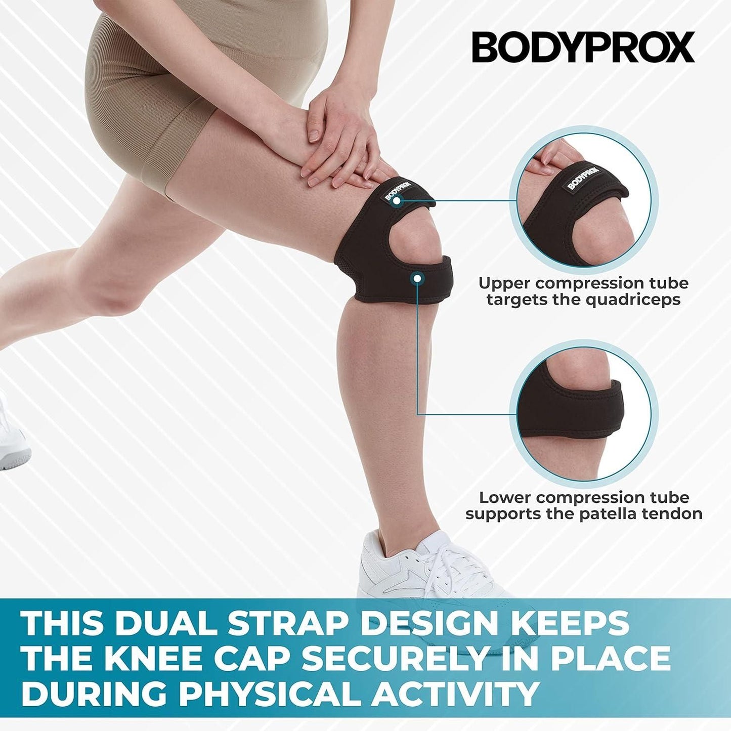 Knee Pain Relief Adjustable Neoprene Knee Strap (Pack of 2)