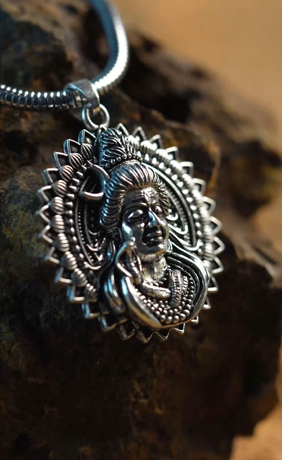 Lord Shiva Pendant with Snake Chain